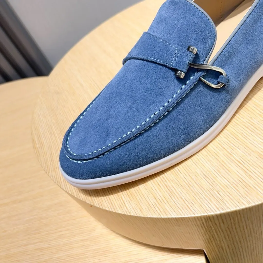 Men's Men's Shoes💰Men's Shoes💰440💰[loro piana] Couple's Style - The new moccasins are made of water-repellent treated suede uppers with rubber soles, a classic. The complex craftsmanship and meticulous structure make the shoes light and soft, allowing you to walk comfortably and freely. Perfect for wearing at the beach or out in the water during the summer. Women’s size: 35-40 Men’s size: 38-45
